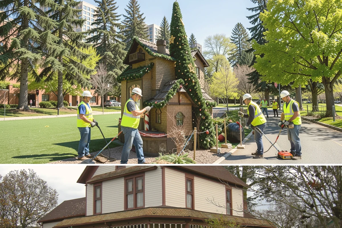 Court Lighting Installation in Sumner, Pierce County, WA - Dry summer and early-fall conditions ease trenching and foundation work for new lighting.