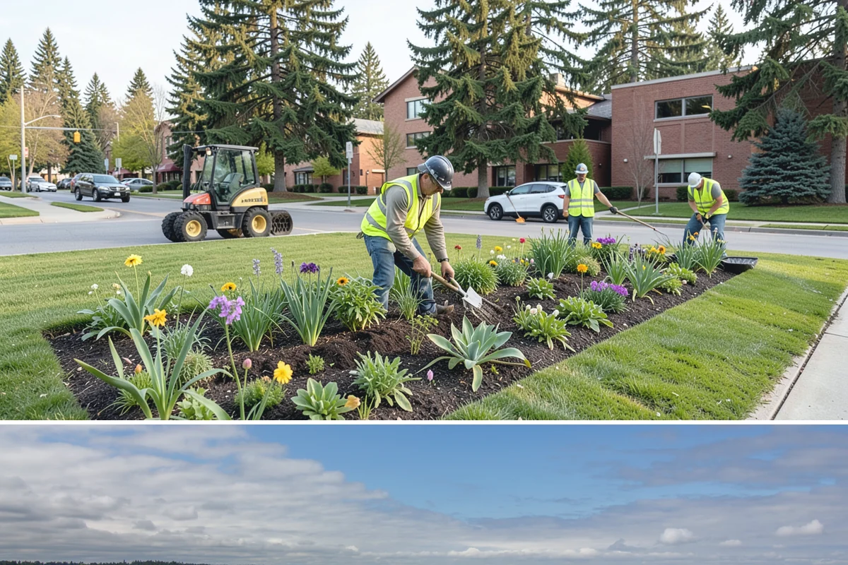 Court Lighting Installation in University Place, Pierce County, WA - Dry summer and early-fall conditions ease trenching and foundation work for new lighting.