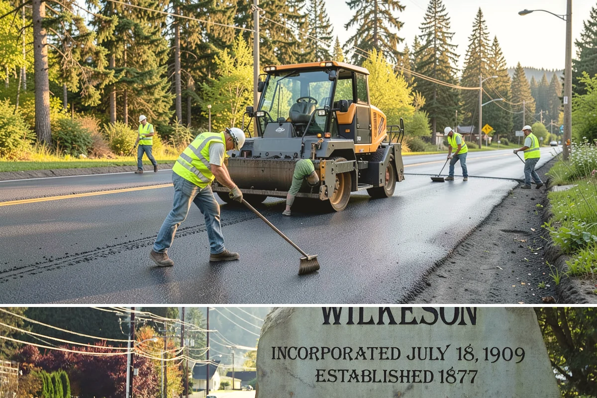 Court Lighting Installation in Wilkeson, Pierce County, WA - Dry summer and early-fall conditions ease trenching and foundation work for new lighting.