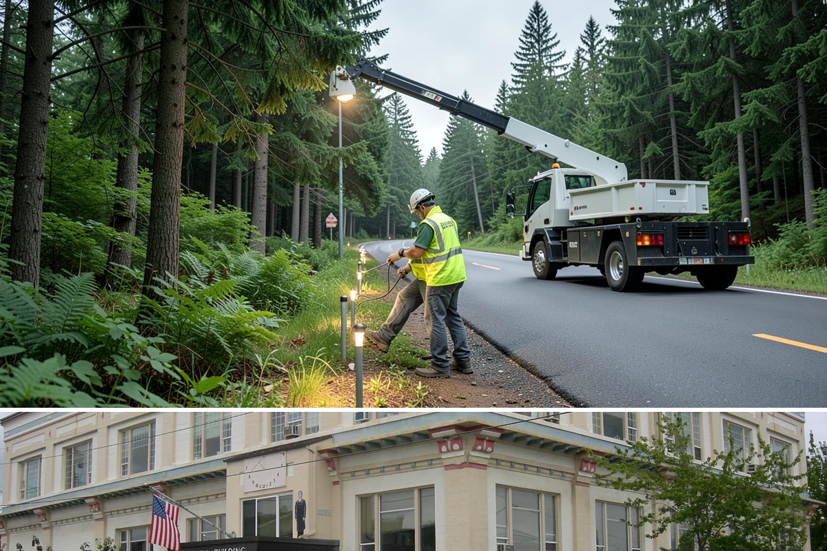Court Line Striping in Anacortes, Skagit County, WA - Dry, mild conditions from late spring to early fall allow line paint to set and cure without moisture defects.