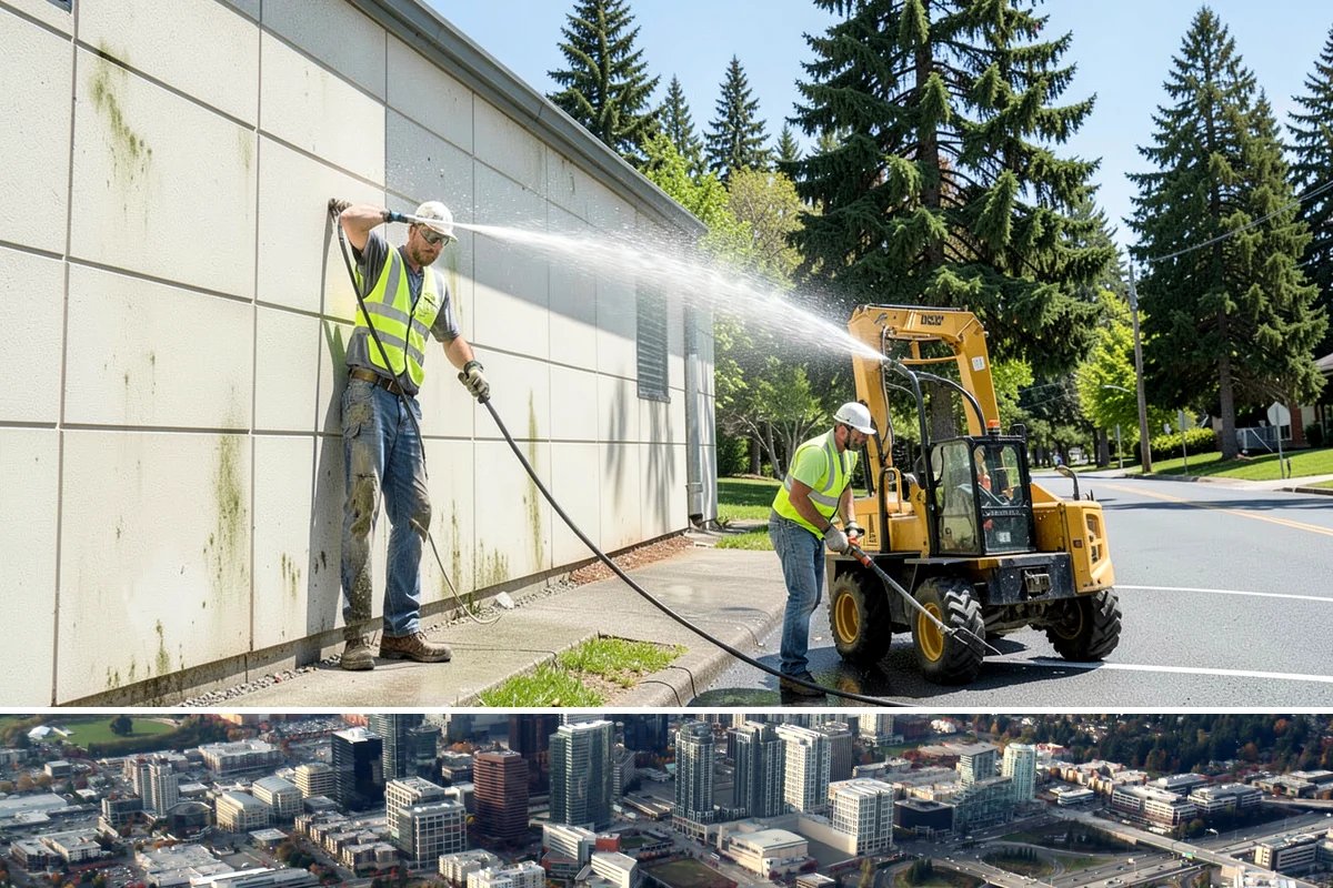 Court Line Striping in Bellevue, King County, WA - Dry, mild conditions from late spring to early fall allow line paint to set and cure without moisture defects.