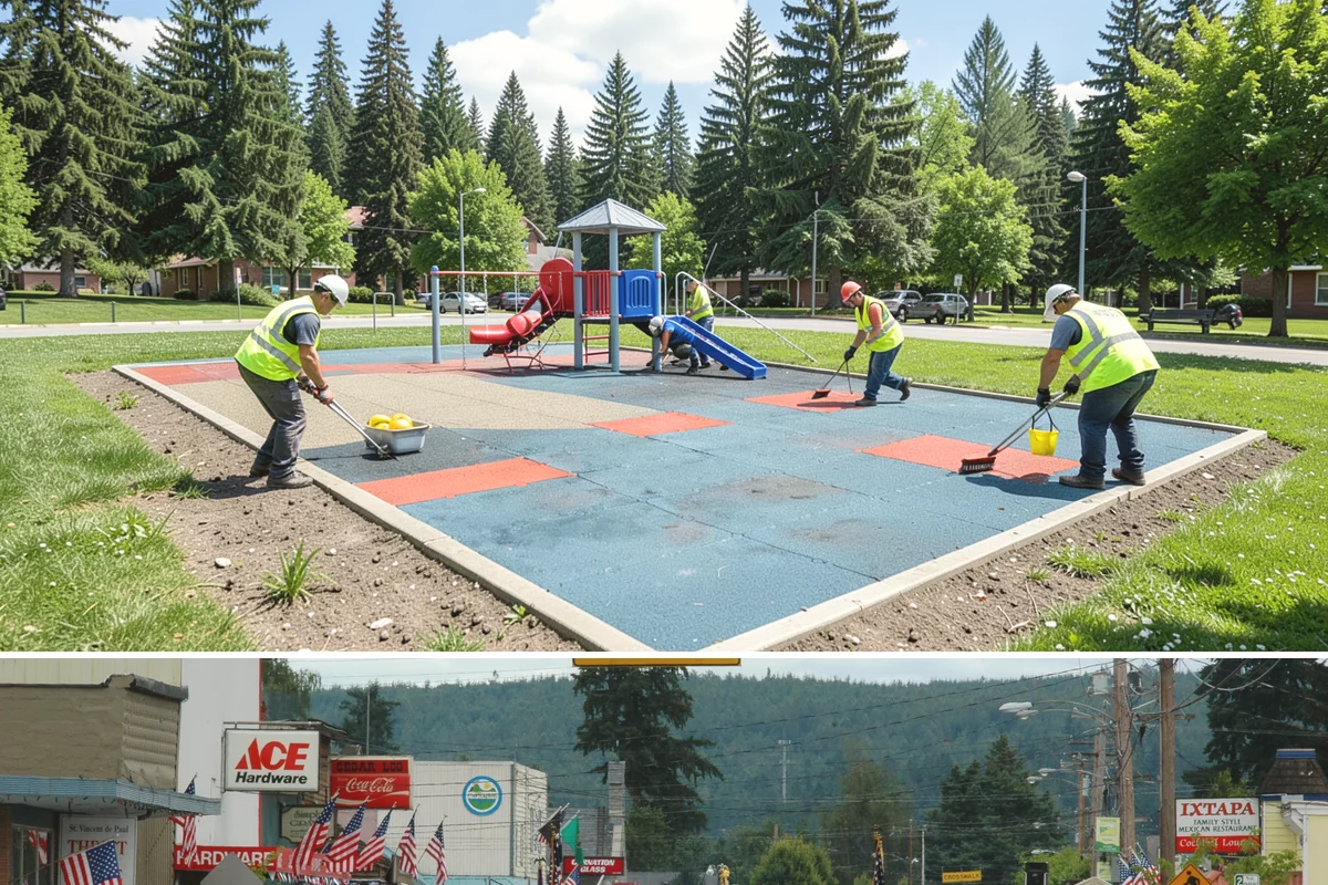Court Line Striping in Carnation, King County, WA - Dry, mild conditions from late spring to early fall allow line paint to set and cure without moisture defects.