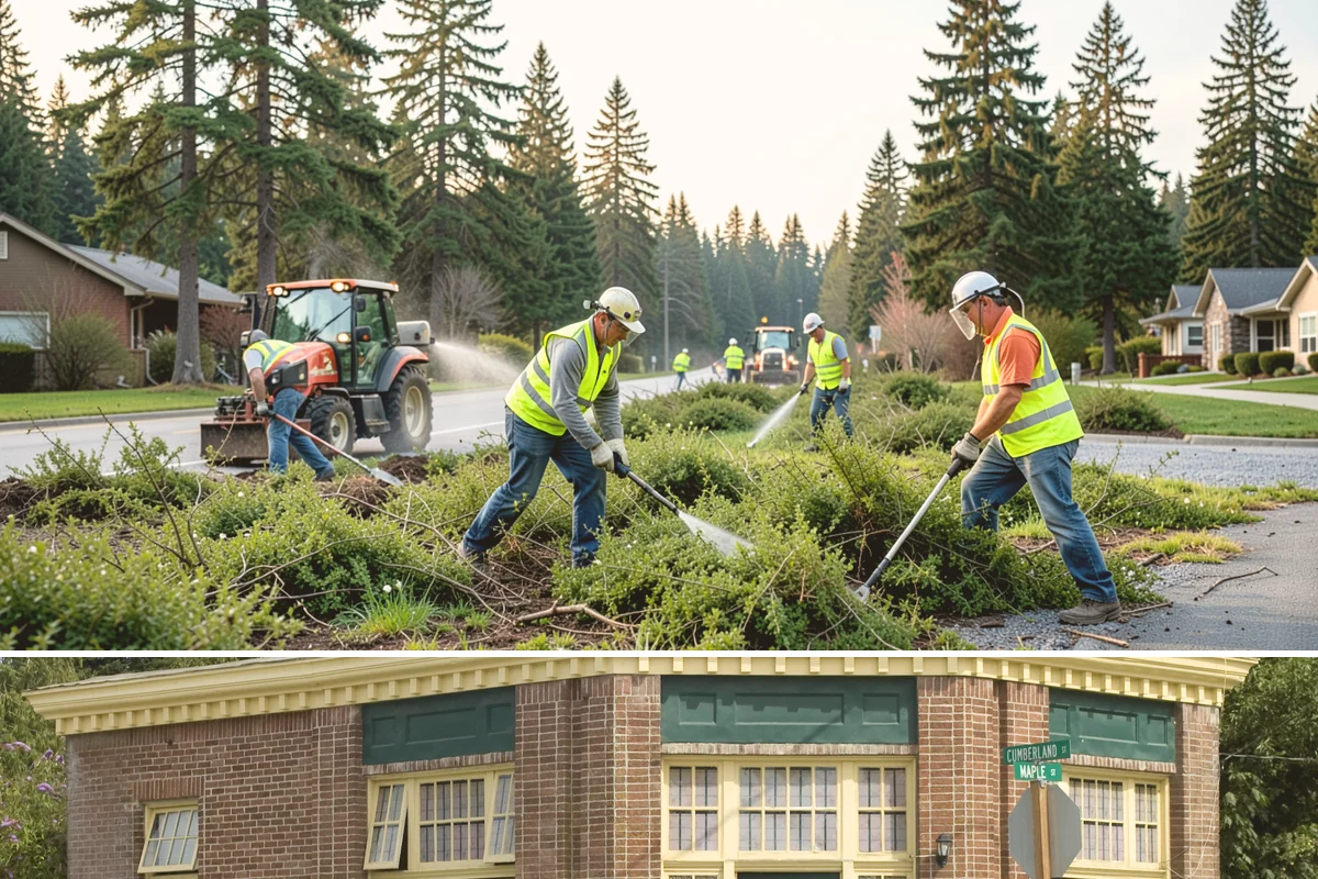 Court Line Striping in Hamilton, Skagit County, WA - Dry, mild conditions from late spring to early fall allow line paint to set and cure without moisture defects.