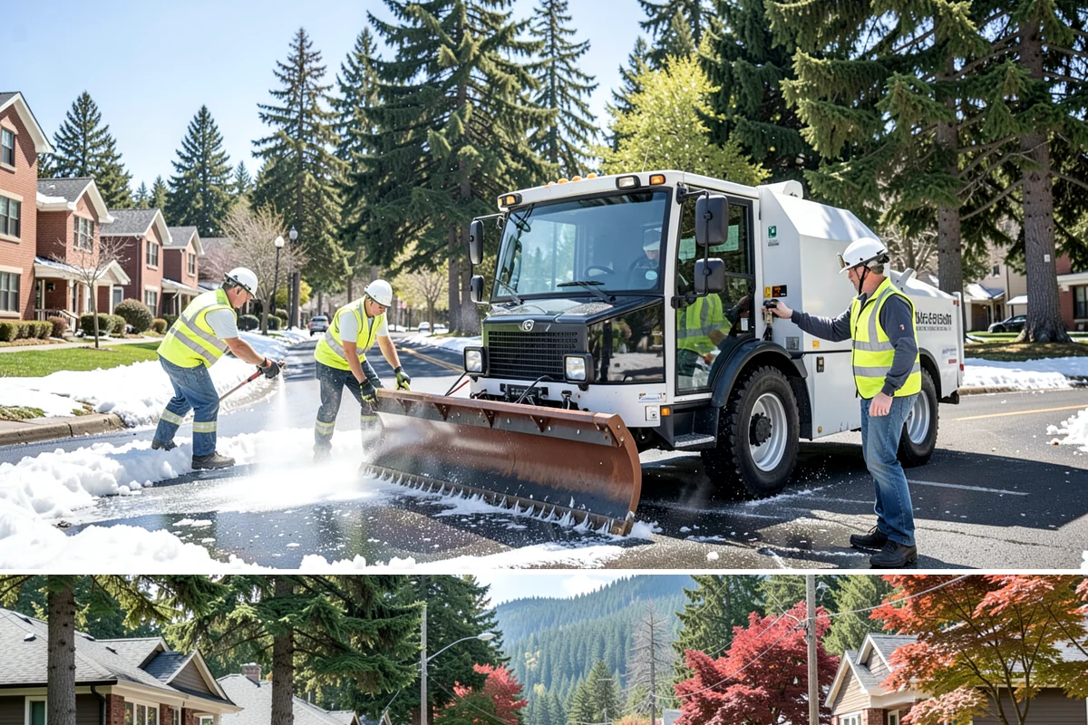 Court Line Striping in Hunts Point, King County, WA - Dry, mild conditions from late spring to early fall allow line paint to set and cure without moisture defects.