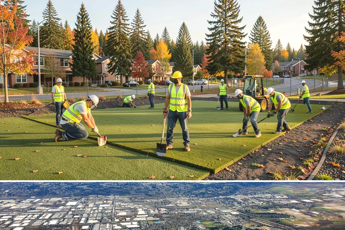 Court Line Striping in Kent, King County, WA - Dry, mild conditions from late spring to early fall allow line paint to set and cure without moisture defects.