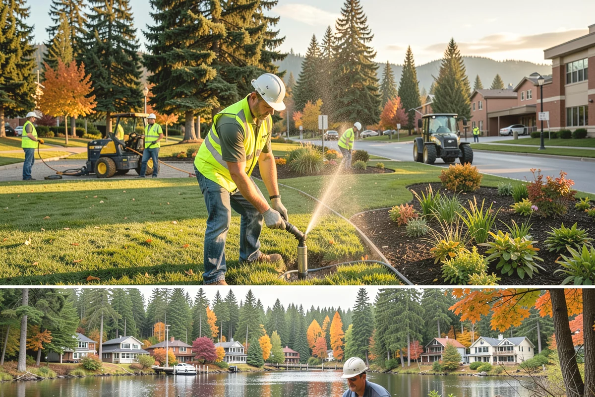 Court Line Striping in La Conner, Skagit County, WA - Dry, mild conditions from late spring to early fall allow line paint to set and cure without moisture defects.