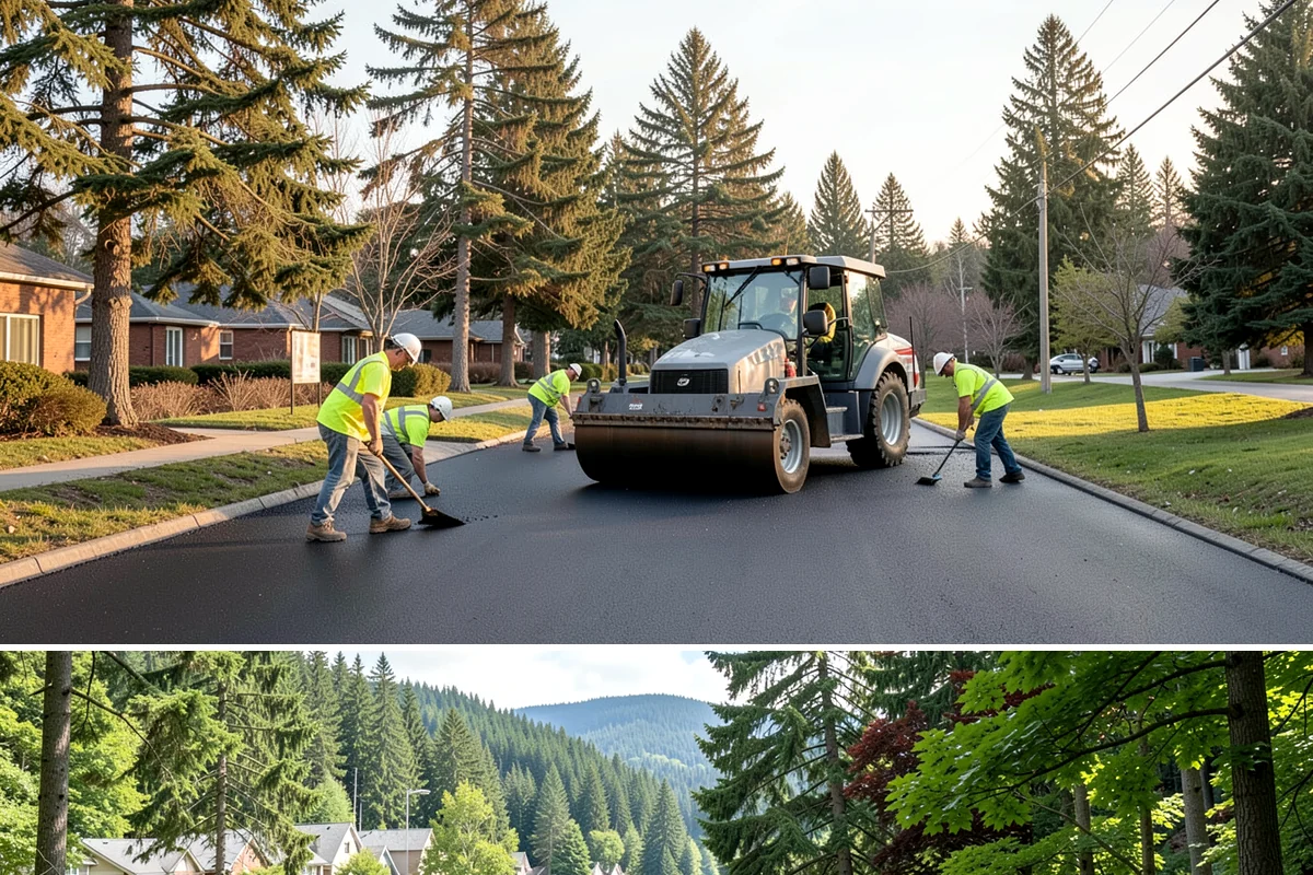 Court Line Striping in Lake Forest Park, King County, WA - Dry, mild conditions from late spring to early fall allow line paint to set and cure without moisture defects.