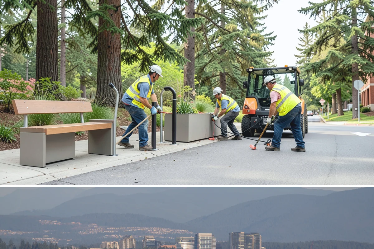 Court Line Striping in Medina, King County, WA - Dry, mild conditions from late spring to early fall allow line paint to set and cure without moisture defects.