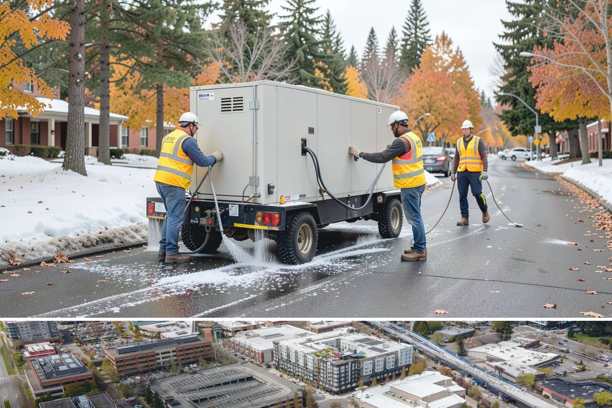 Court Line Striping in Redmond, King County, WA - Dry, mild conditions from late spring to early fall allow line paint to set and cure without moisture defects.