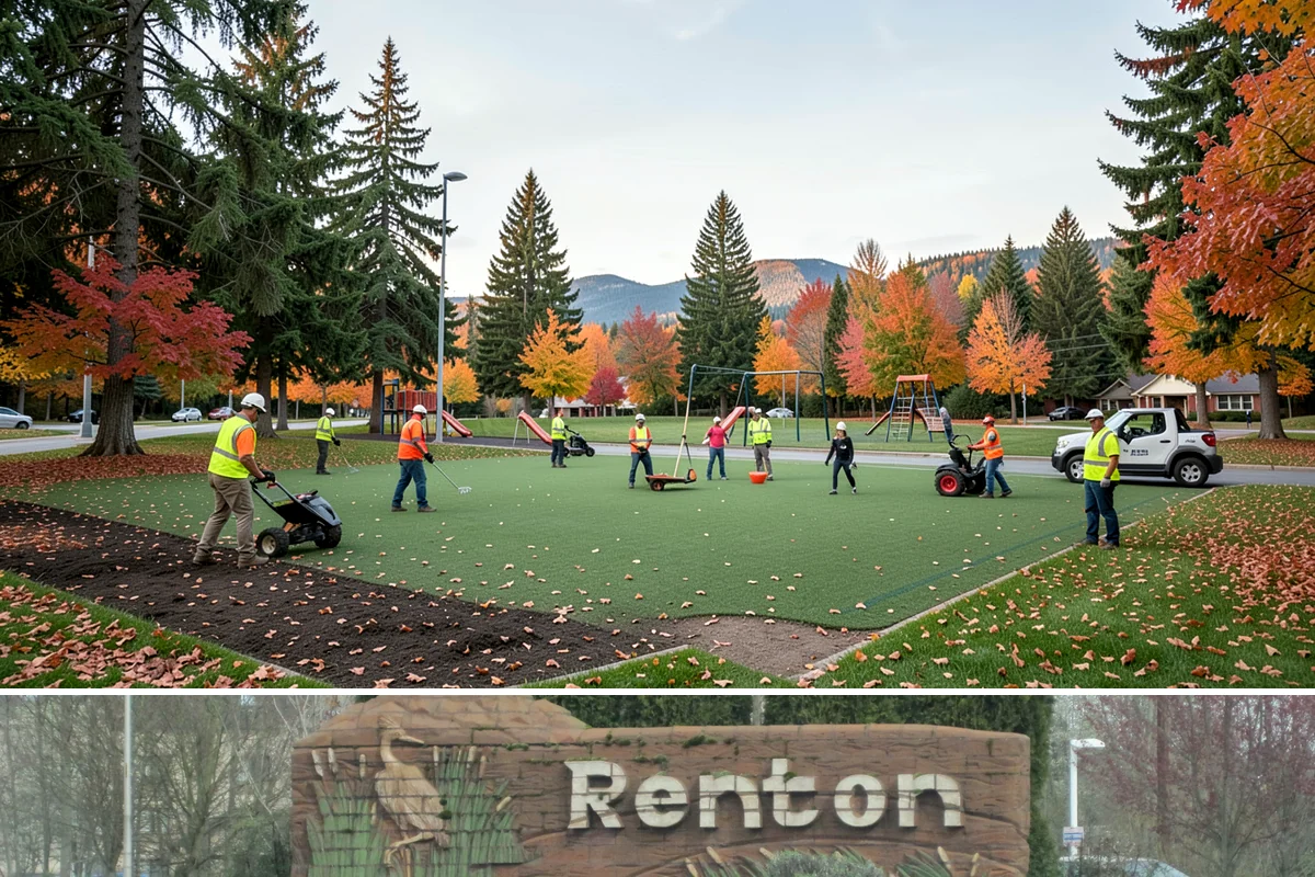 Court Line Striping in Renton, King County, WA - Dry, mild conditions from late spring to early fall allow line paint to set and cure without moisture defects.
