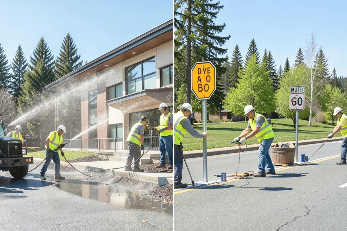 Court Line Striping in Steilacoom, Pierce County, WA - Confirm sport dimensions and layout with staff