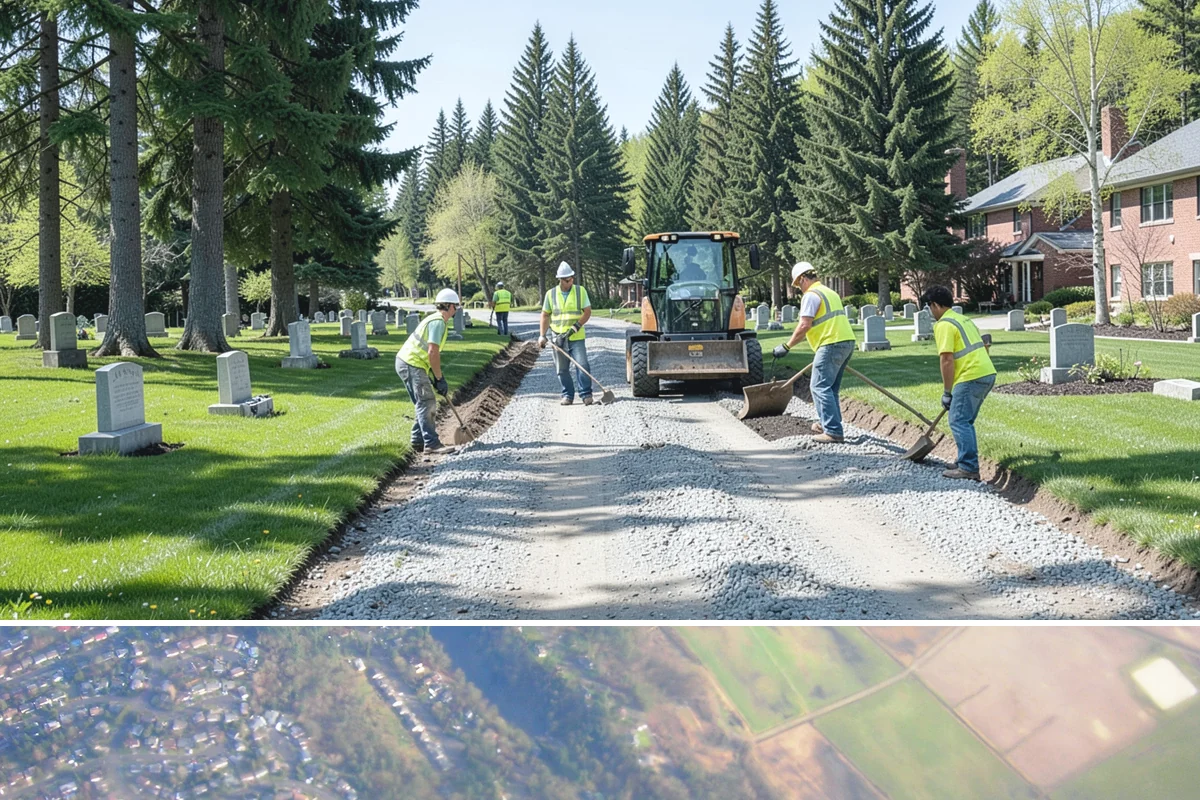 Court Net Post Installation in Algona, King County, WA - Installation can proceed year-round, though dry conditions speed grout curing around new sleeves.