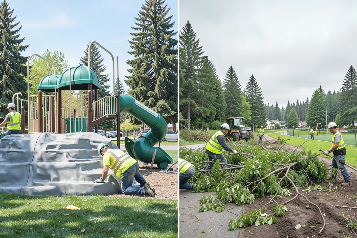Court Net Post Installation in Beaux Arts Village, King County, WA - Locate and core post positions on the slab
