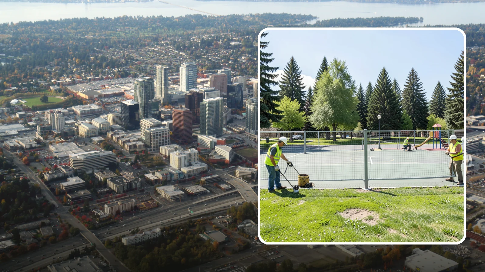 Court Net Post Installation in Bellevue, King County, WA - Net post and anchor installation that equips municipal courts with secure, regulation-height net systems.