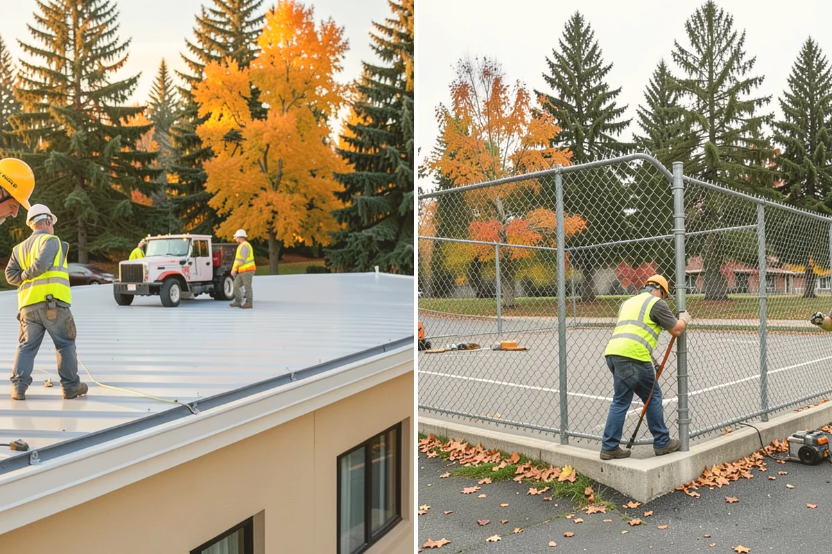 Court Net Post Installation in Bellevue, King County, WA - Locate and core post positions on the slab