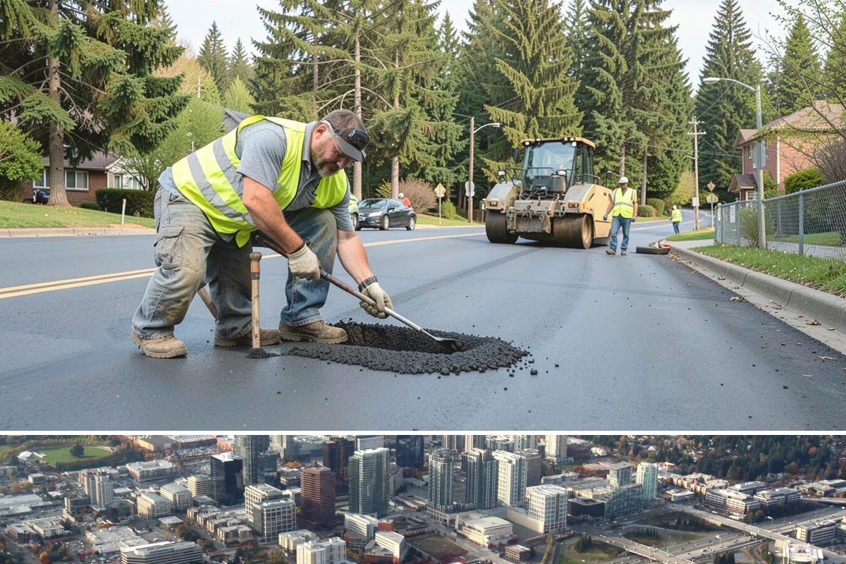 Court Net Post Installation in Bellevue, King County, WA - Installation can proceed year-round, though dry conditions speed grout curing around new sleeves.