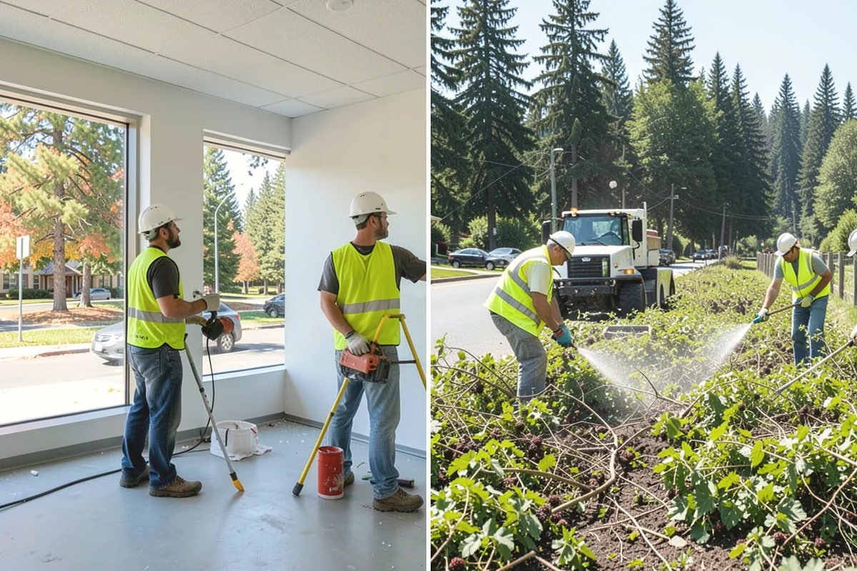 Court Net Post Installation in Black Diamond, King County, WA - Locate and core post positions on the slab