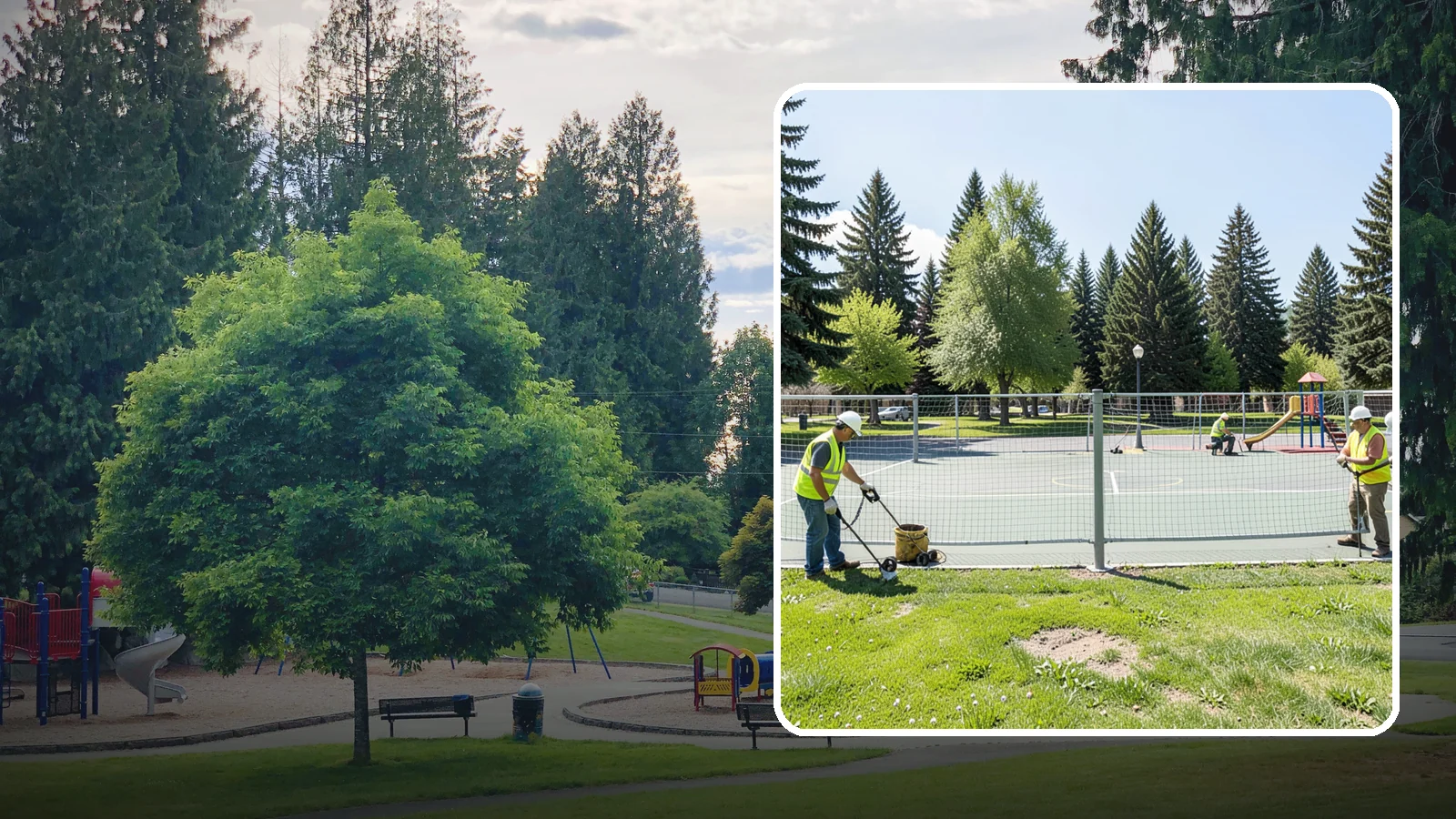 Court Net Post Installation in Bonney Lake, Pierce County, WA - Net post and anchor installation that equips municipal courts with secure, regulation-height net systems.