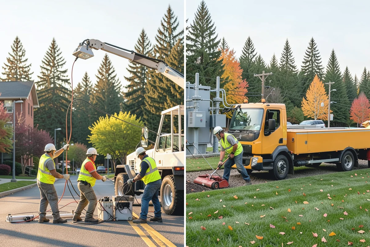 Court Net Post Installation in Buckley, Pierce County, WA - Locate and core post positions on the slab