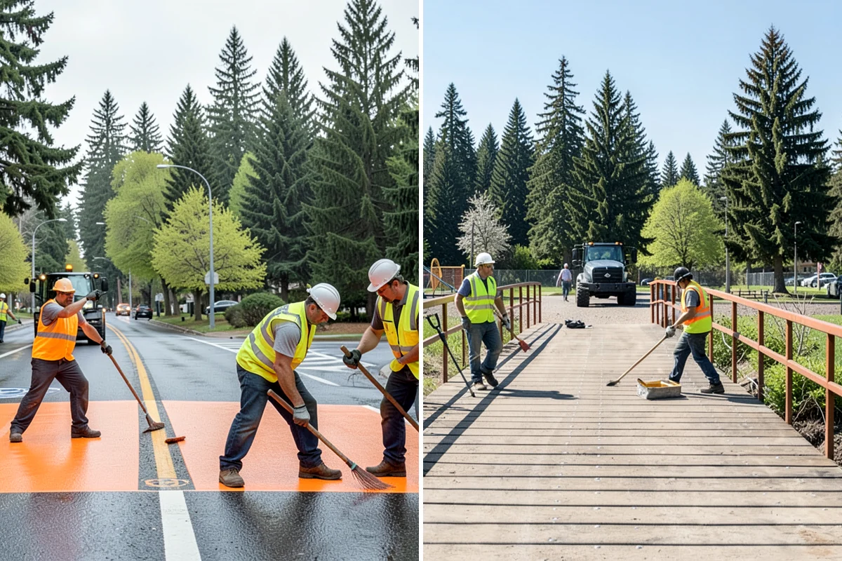 Court Net Post Installation in Clyde Hill, King County, WA - Locate and core post positions on the slab