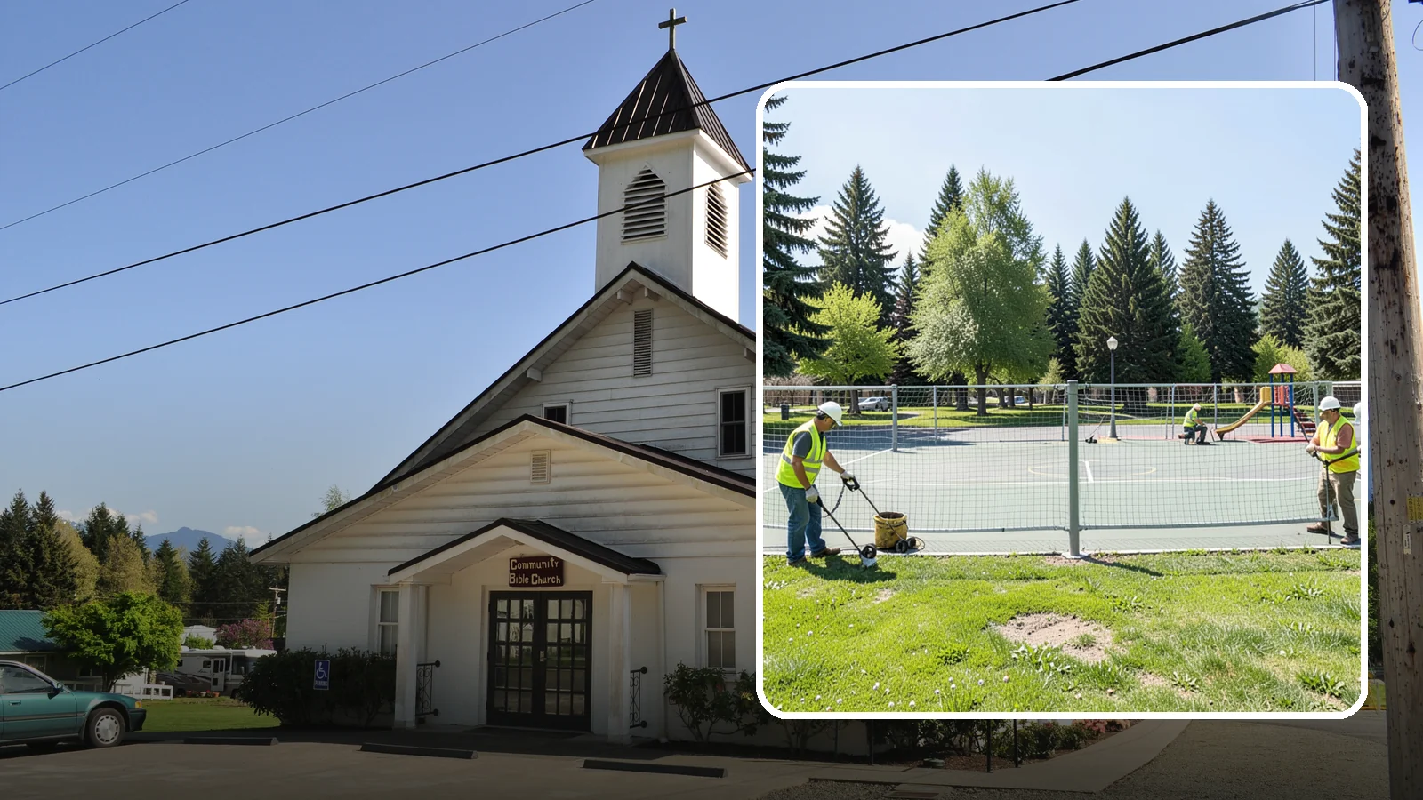 Court Net Post Installation in Concrete, Skagit County, WA - Net post and anchor installation that equips municipal courts with secure, regulation-height net systems.