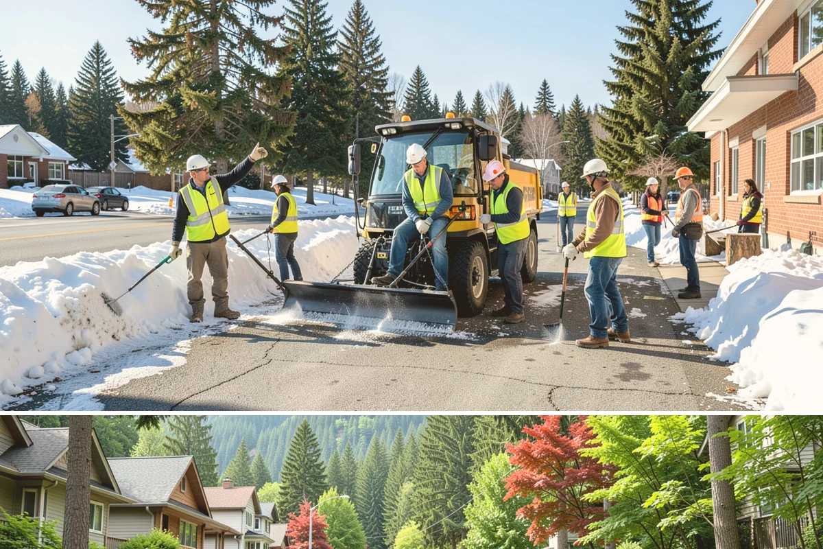 Court Net Post Installation in Darrington, Snohomish County, WA - Installation can proceed year-round, though dry conditions speed grout curing around new sleeves.