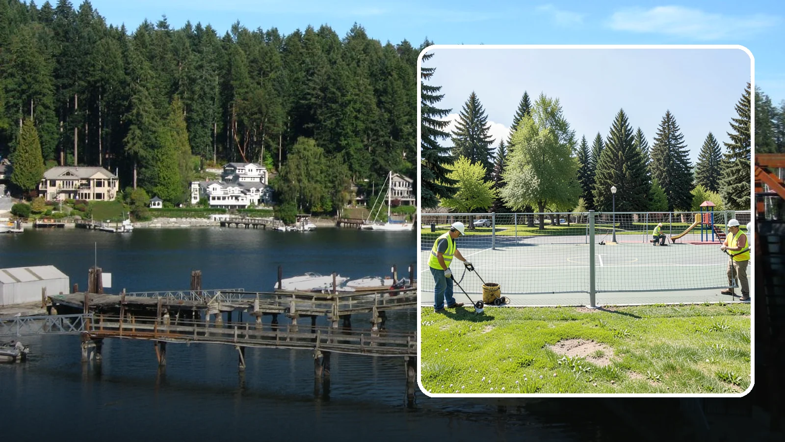 Court Net Post Installation in Gig Harbor, Pierce County, WA - Net post and anchor installation that equips municipal courts with secure, regulation-height net systems.
