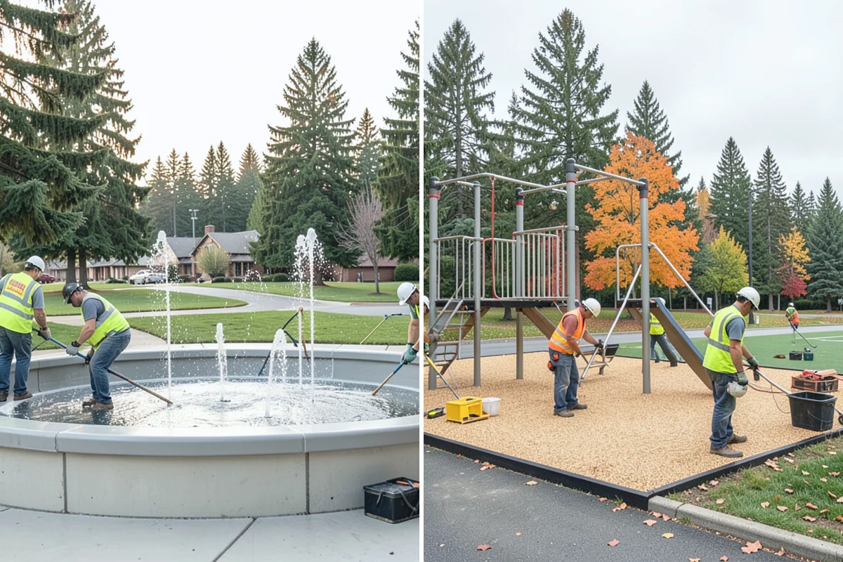 Court Net Post Installation in Granite Falls, Snohomish County, WA - Locate and core post positions on the slab