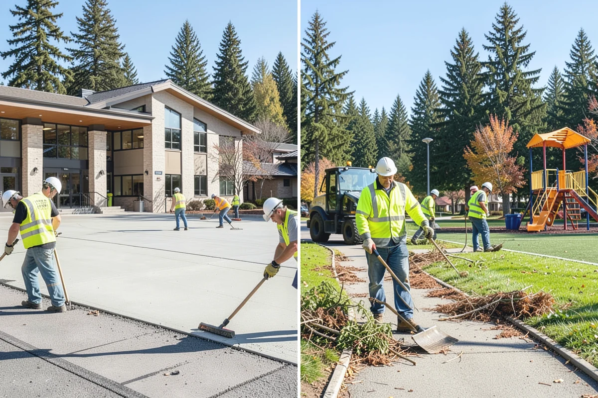 Court Net Post Installation in Hamilton, Skagit County, WA - Locate and core post positions on the slab