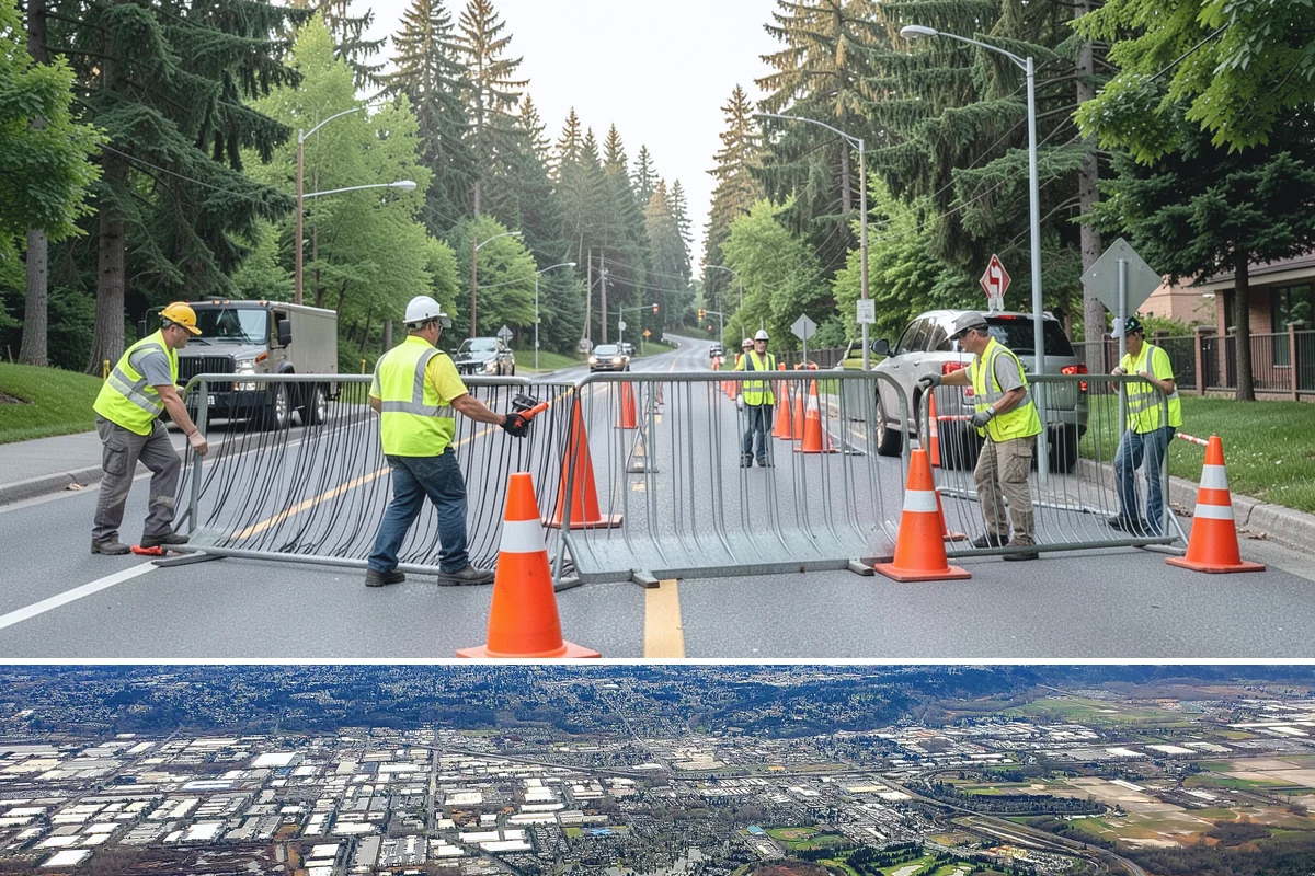 Court Net Post Installation in Kent, King County, WA - Installation can proceed year-round, though dry conditions speed grout curing around new sleeves.
