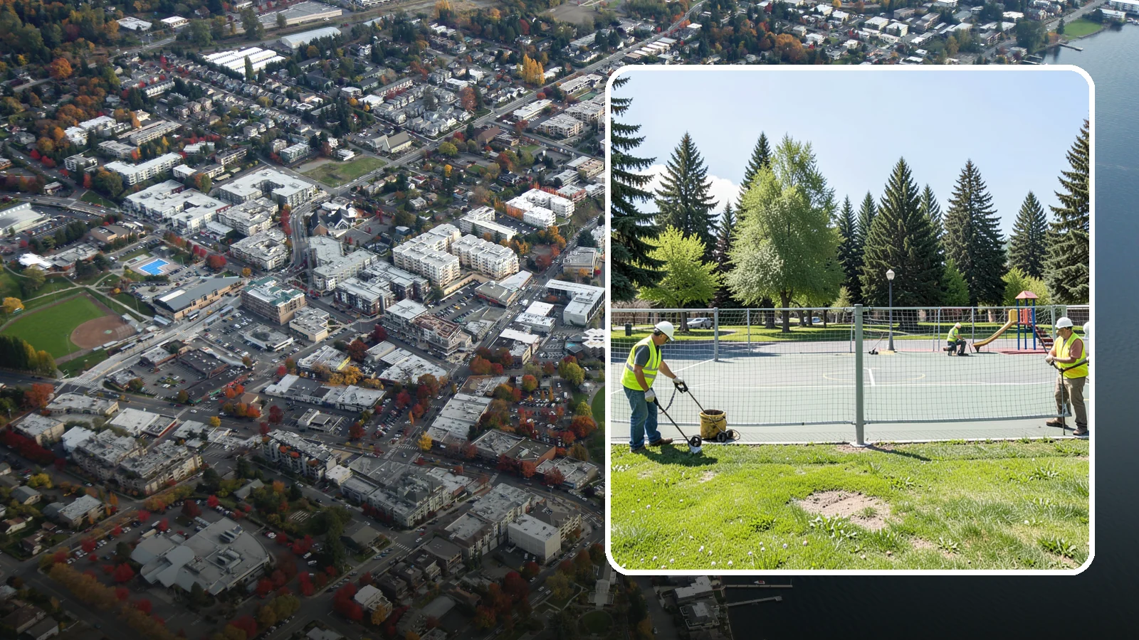 Court Net Post Installation in Kirkland, King County, WA - Net post and anchor installation that equips municipal courts with secure, regulation-height net systems.