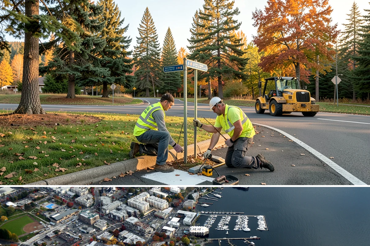 Court Net Post Installation in Kirkland, King County, WA - Installation can proceed year-round, though dry conditions speed grout curing around new sleeves.