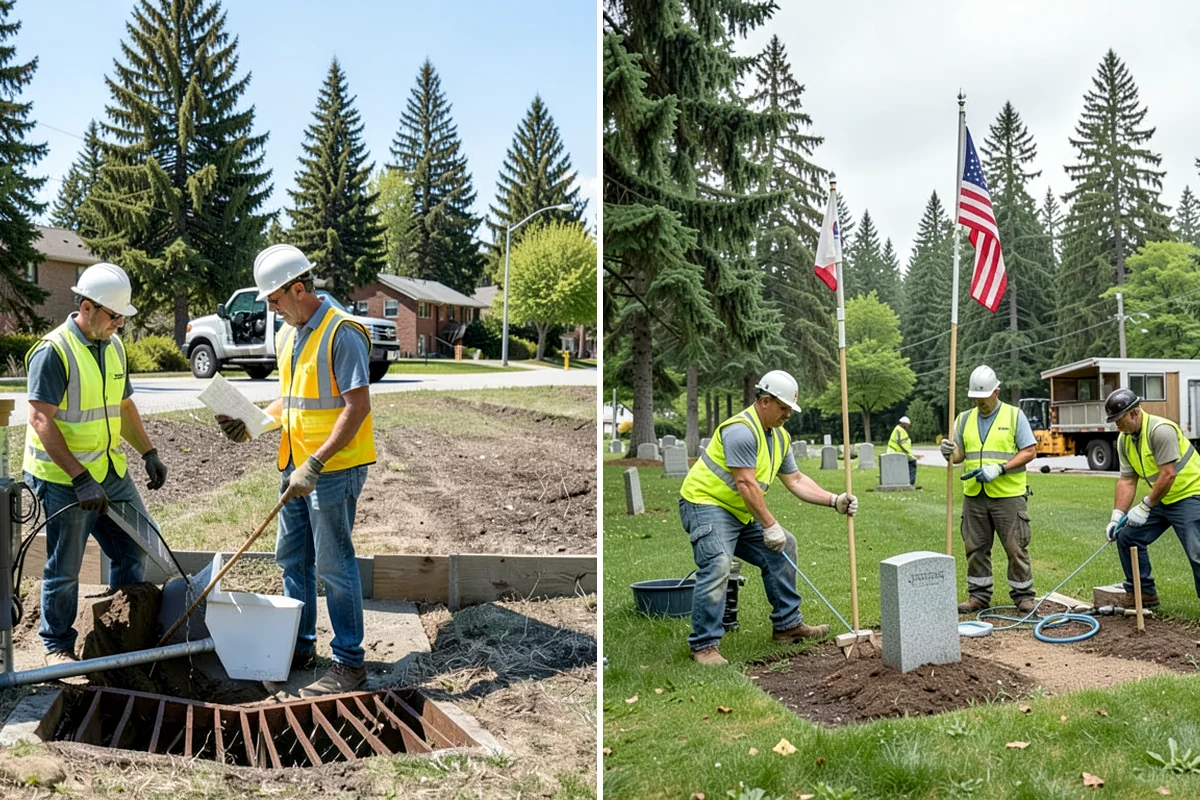 Court Net Post Installation in Lakewood, Pierce County, WA - Locate and core post positions on the slab