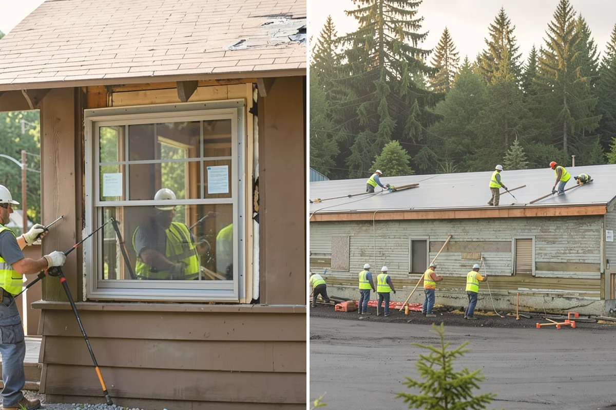 Court Net Post Installation in Milton, King County, WA - Locate and core post positions on the slab