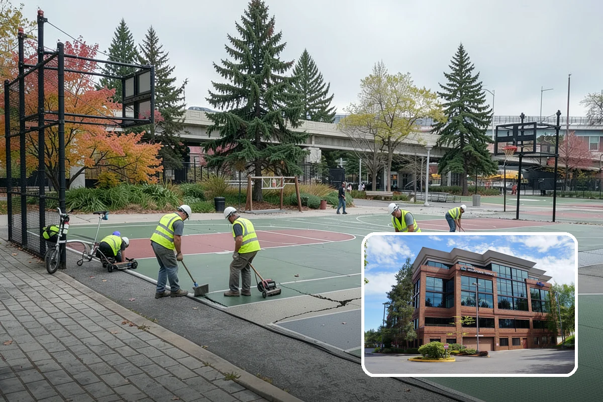 Court Net Post Installation in Mountlake Terrace, Snohomish County, WA - Provides secure, regulation-height net systems