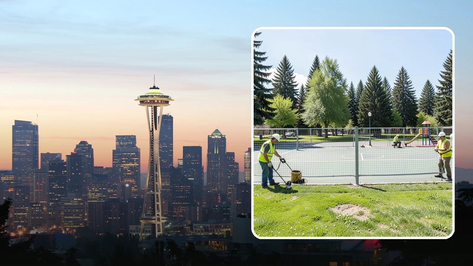 Court Net Post Installation in Seattle, King County, WA - Net post and anchor installation that equips municipal courts with secure, regulation-height net systems.