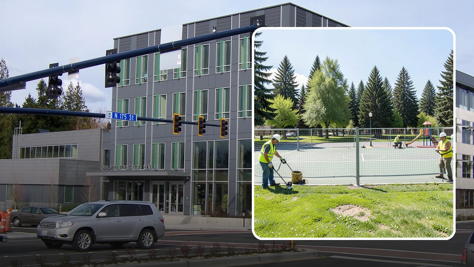 Court Net Post Installation in Shoreline, King County, WA - Net post and anchor installation that equips municipal courts with secure, regulation-height net systems.