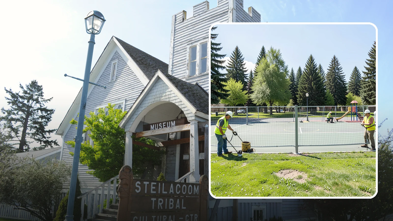 Court Net Post Installation in Steilacoom, Pierce County, WA - Net post and anchor installation that equips municipal courts with secure, regulation-height net systems.