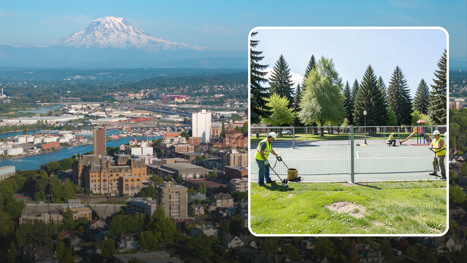 Court Net Post Installation in Tacoma, Pierce County, WA - Net post and anchor installation that equips municipal courts with secure, regulation-height net systems.
