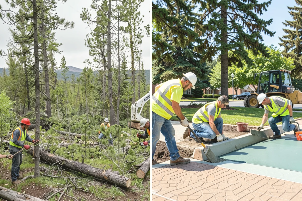 Court Net Post Installation in Tukwila, King County, WA - Locate and core post positions on the slab