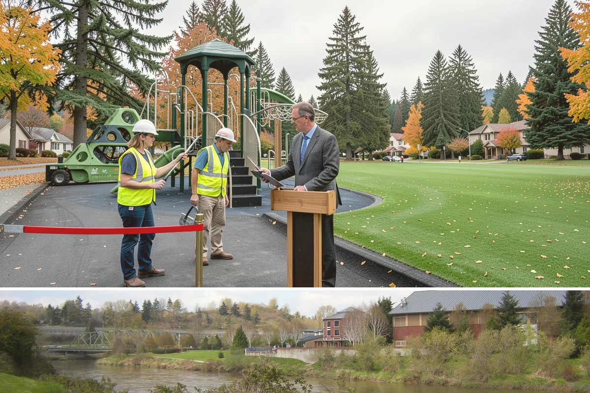 Court Net Post Installation in Tukwila, King County, WA - Installation can proceed year-round, though dry conditions speed grout curing around new sleeves.
