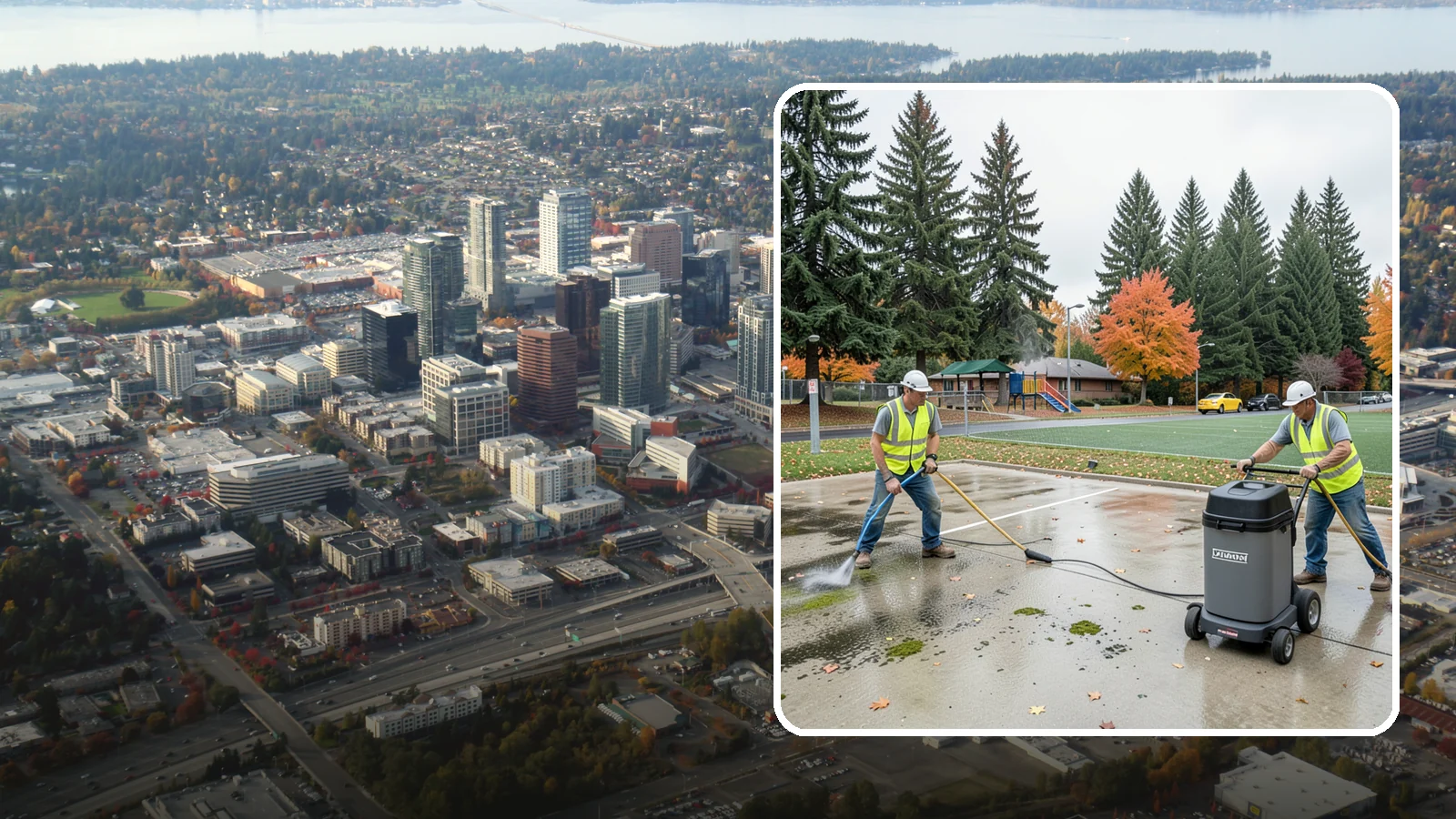 Court Pressure Washing in Bellevue, King County, WA - Targeted pressure washing that removes moss, algae, and grime from public sport court surfaces.