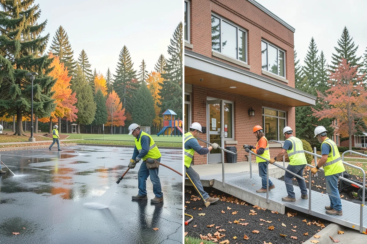 Court Pressure Washing in Black Diamond, King County, WA - Inspect coating type, lines, and surface sensitivity