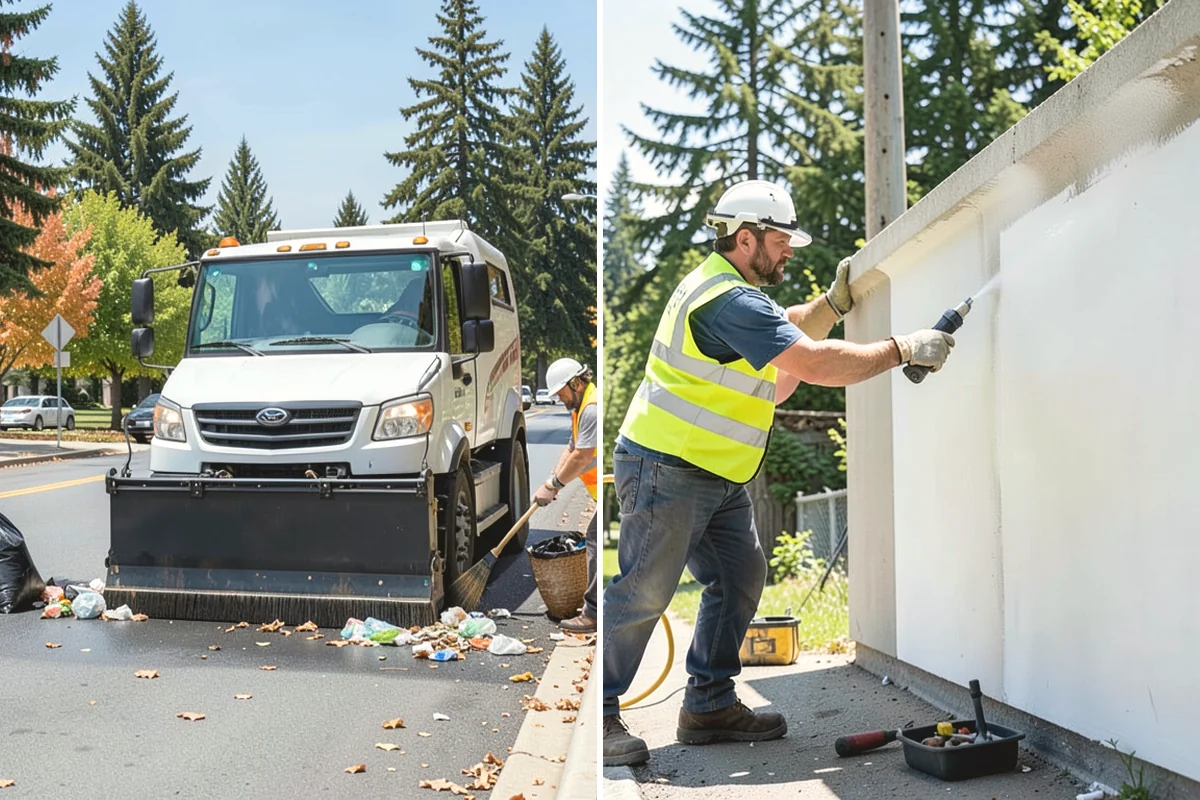 Court Pressure Washing in Burien, King County, WA - Inspect coating type, lines, and surface sensitivity