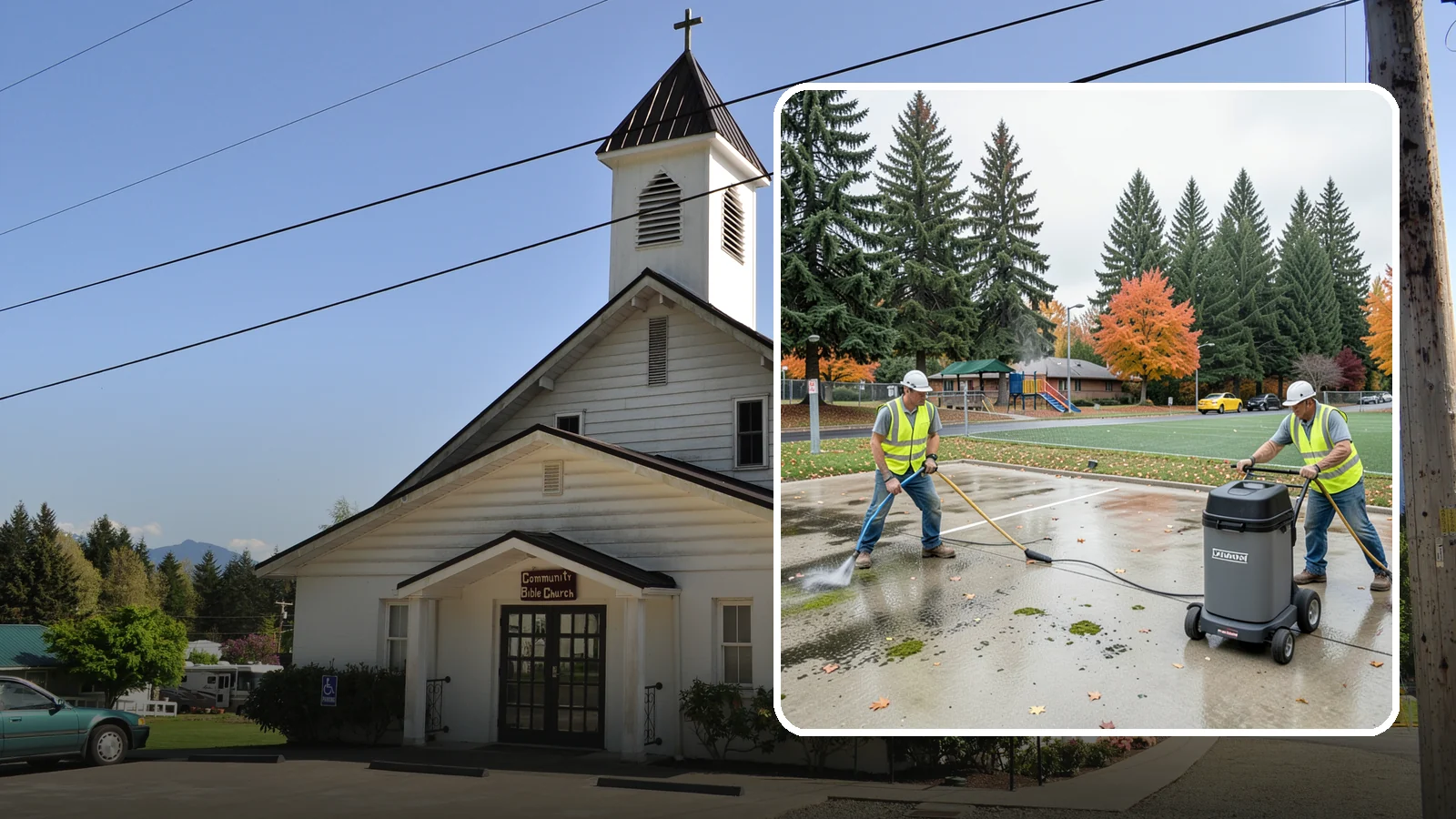 Court Pressure Washing in Concrete, Skagit County, WA - Targeted pressure washing that removes moss, algae, and grime from public sport court surfaces.