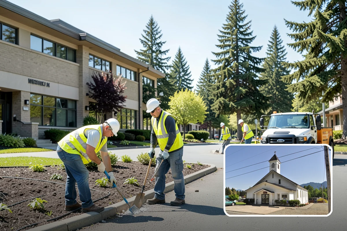 Court Pressure Washing in Concrete, Skagit County, WA - Recovers surface traction lost to moss and algae