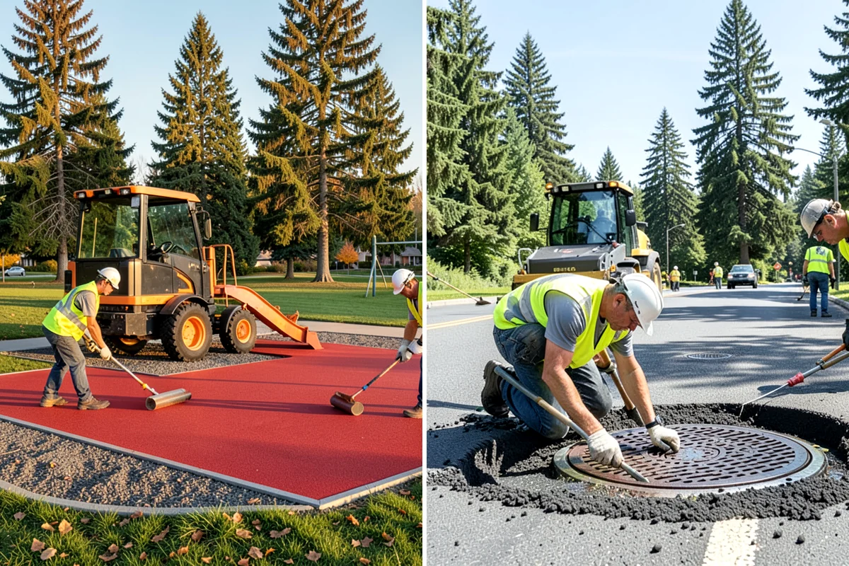 Court Pressure Washing in Concrete, Skagit County, WA - Inspect coating type, lines, and surface sensitivity
