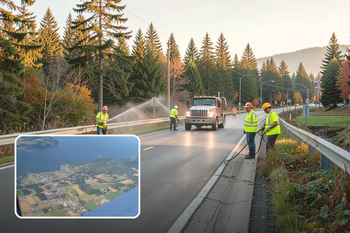 Court Pressure Washing in Coupeville, Island County, WA - Recovers surface traction lost to moss and algae