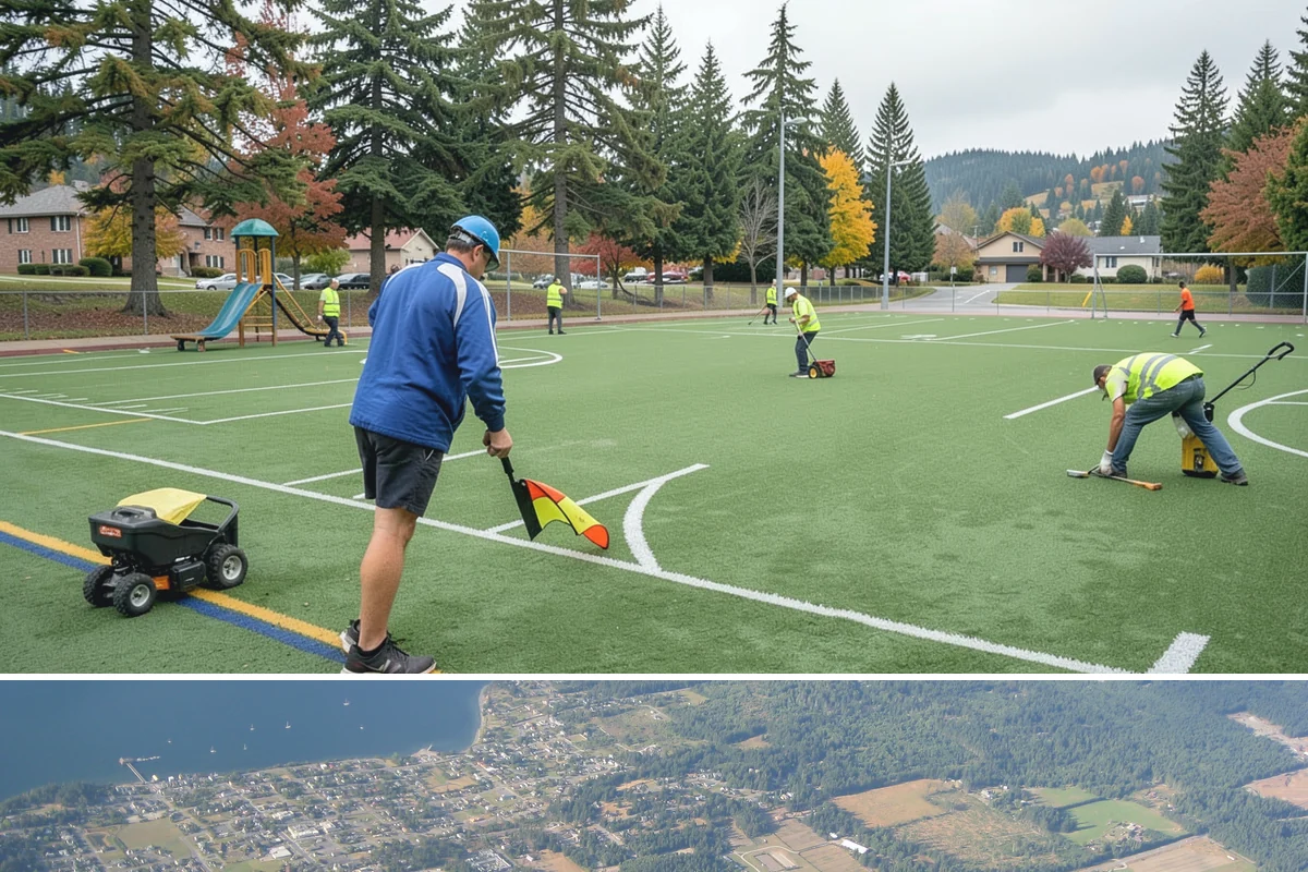 Court Pressure Washing in Coupeville, Island County, WA - Washing is most effective spring through fall, with a pre-summer cleaning recommended ahead of peak programming.