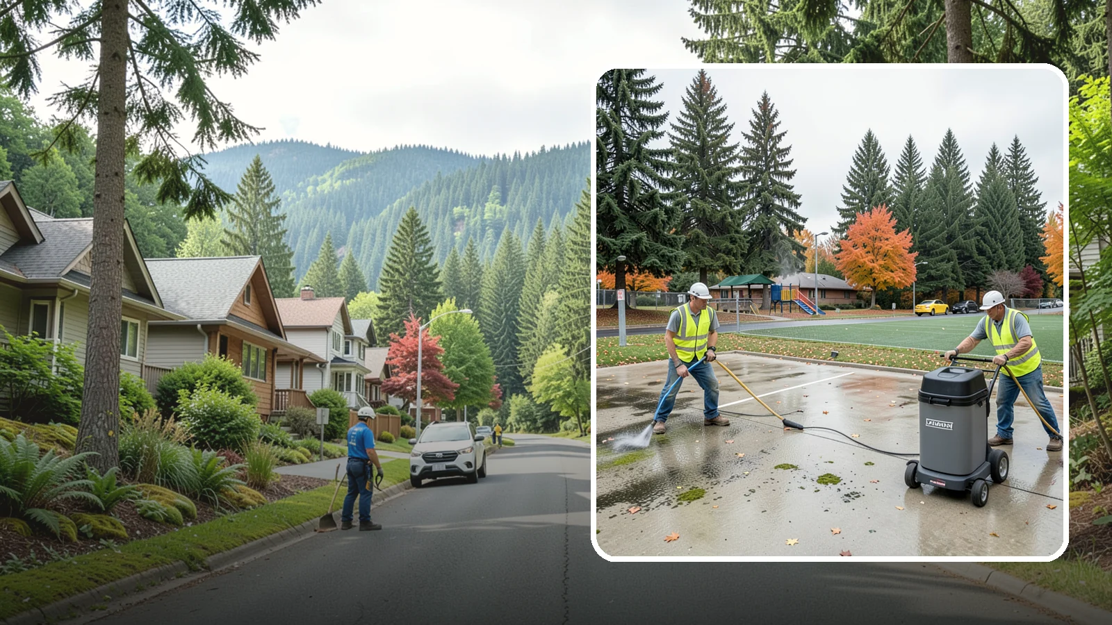 Court Pressure Washing in Darrington, Snohomish County, WA - Targeted pressure washing that removes moss, algae, and grime from public sport court surfaces.